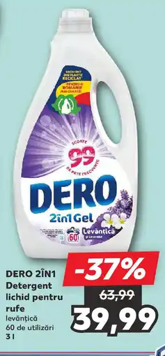 Kaufland DERO 2În1 Detergent lichid pentru rufe Ofertă