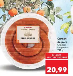 Kaufland Cârnaţi de porc Chorizo/ Longaniza Ofertă