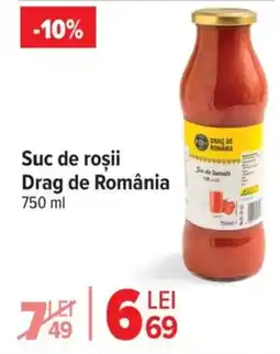 Carrefour Suc de roşii Drag de România Ofertă