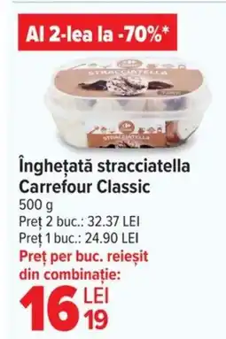 Carrefour Înghețată stracciatella Carrefour Classic Ofertă