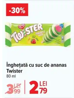 Carrefour îngheţată cu suc de ananas Twister Ofertă