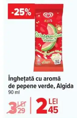 Carrefour Îngheţată cu aromă de pepene verde, Algida Ofertă