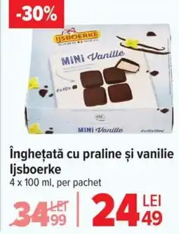 Carrefour îngheţată cu praline și vanilie Ijsboerke Ofertă