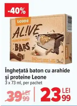 Carrefour Înghețată baton cu arahide şi proteine Leone Ofertă