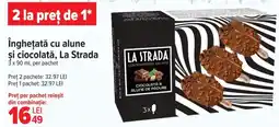 Carrefour Îngheţată cu alune şi ciocolată, La Strada Ofertă