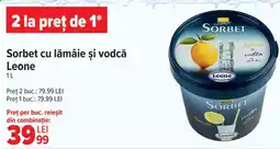 Carrefour Sorbet cu lămâie şi vodcǎ Leone Ofertă
