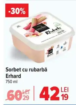 Carrefour Sorbet cu rubarbă Erhard Ofertă