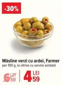 Carrefour Măsline verzi cu ardei, Farmer Ofertă