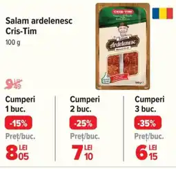 Carrefour Salam ardelenesc Cris-Tim Ofertă