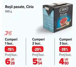 Carrefour Roşii pasate, Cirio Ofertă