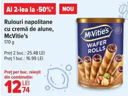 Carrefour Rulouri napolitane cu cremă de alune, McVitie's Ofertă