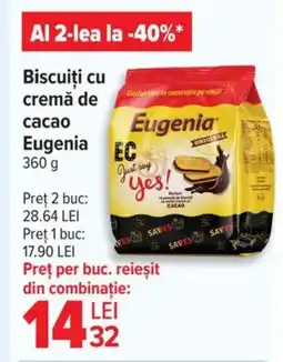 Carrefour Biscuiți cu cremă de cacao Eugenia Ofertă