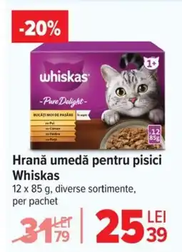 Carrefour Hrană umedă pentru pisici Whiskas Ofertă