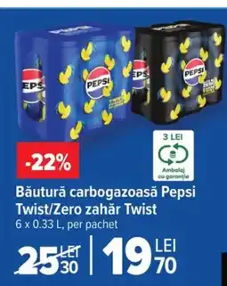 Carrefour Băutură carbogazoasă Pepsi Twist/Zero zahăr Twist Ofertă