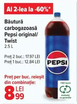 Carrefour Băutură carbogazoasă Pepsi original/ Twist Ofertă