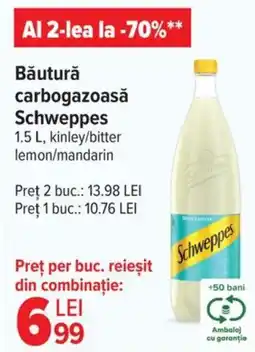 Carrefour Băutură carbogazoasă Schweppes Ofertă