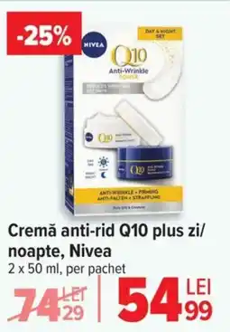 Carrefour Cremă anti-rid Q10 plus zi/ noapte, Nivea Ofertă