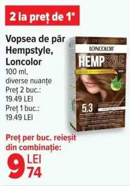 Carrefour Vopsea de păr Hempstyle, Loncolor Ofertă