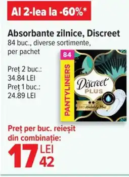 Carrefour Absorbante zilnice, Discreet Ofertă