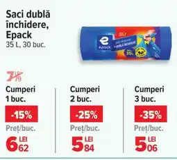 Carrefour Saci dublă închidere, Epack Ofertă