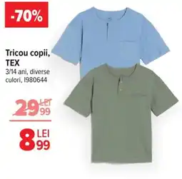 Carrefour Tricou copii, TEX Ofertă