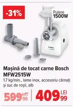Carrefour Maşină de tocat carne Bosch MFW2515W Ofertă