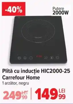 Carrefour Plită cu inducție HIC2000-25 Carrefour Home Ofertă