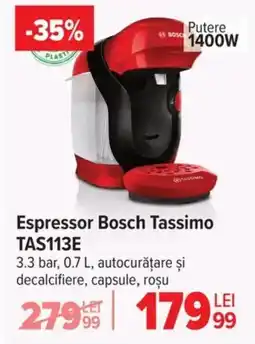 Carrefour Espressor Bosch Tassimo TAS113E Ofertă