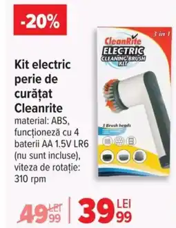Carrefour Kit electric perie de curăţat Cleanrite Ofertă