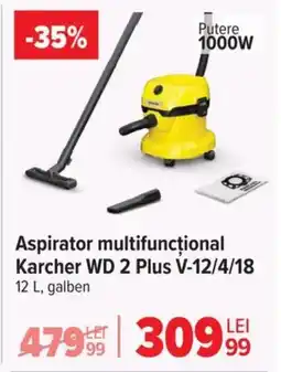 Carrefour Aspirator multifuncțional Karcher WD 2 Plus V-12/4/18 Ofertă