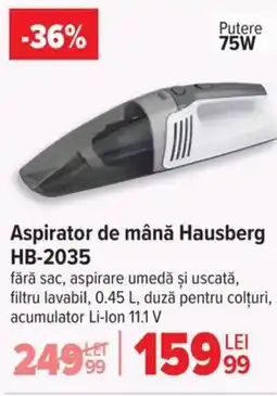 Carrefour Aspirator de mână Hausberg HB-2035 Ofertă