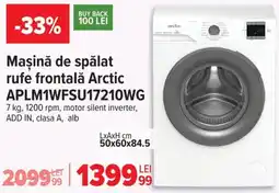 Carrefour Maşină de spălat rufe frontală Arctic APLM1WFSU17210WG Ofertă