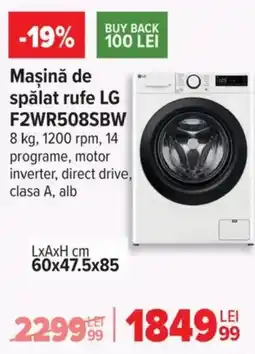 Carrefour Maşină de spălat rufe LG F2WR508SBW Ofertă