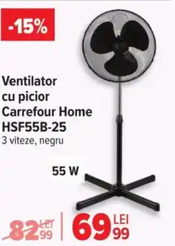 Carrefour Ventilator cu picior Carrefour Home HSF55B-25 Ofertă