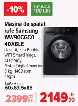 Carrefour Maşină de spălat rufe Samsung WW90CGC0 4DABLE Ofertă