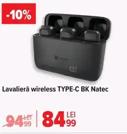 Carrefour Lavalierǎ wireless TYPE-C BK Natec Ofertă