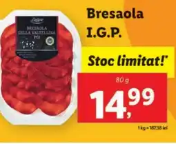 Lidl Bresaola I.G.P. Ofertă