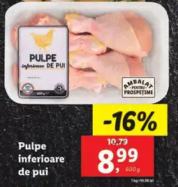 Lidl Pulpe inferioare de pui Ofertă
