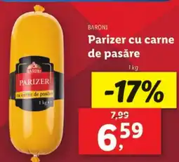 Lidl BARONI Parizer cu carne de pasăre Ofertă