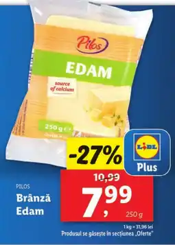 Lidl PILOS Brânză Edam Ofertă