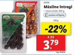 Lidl DEFNE Măsline întregi Ofertă