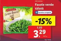 Lidl FRESHONA Fasole verde tăiată Ofertă