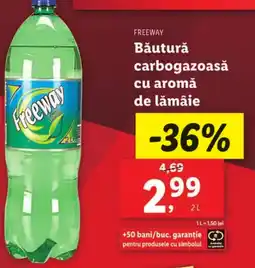 Lidl FREEWAY Băutură carbogazoasă cu aromă de lămâie Ofertă