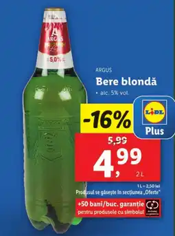 Lidl ARGUS Bere blondǎ Ofertă