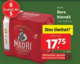 Lidl MADRI Bere blondǎ Ofertă