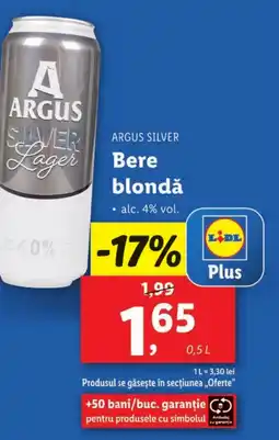 Lidl ARGUS SILVER Bere blondǎ Ofertă