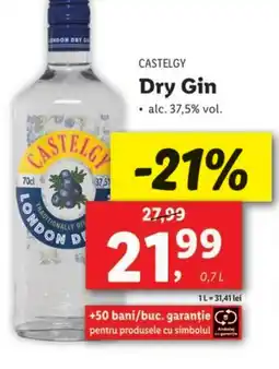 Lidl CASTELGY Dry Gin Ofertă