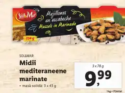 Lidl SOL&MAR Midii mediteraneene marinate Ofertă