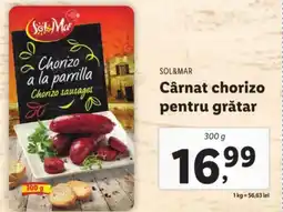 Lidl SOL&MAR Cârnat chorizo pentru grătar Ofertă