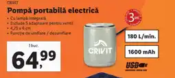 Lidl CRIVIT Pompǎ portabilă electrică Ofertă